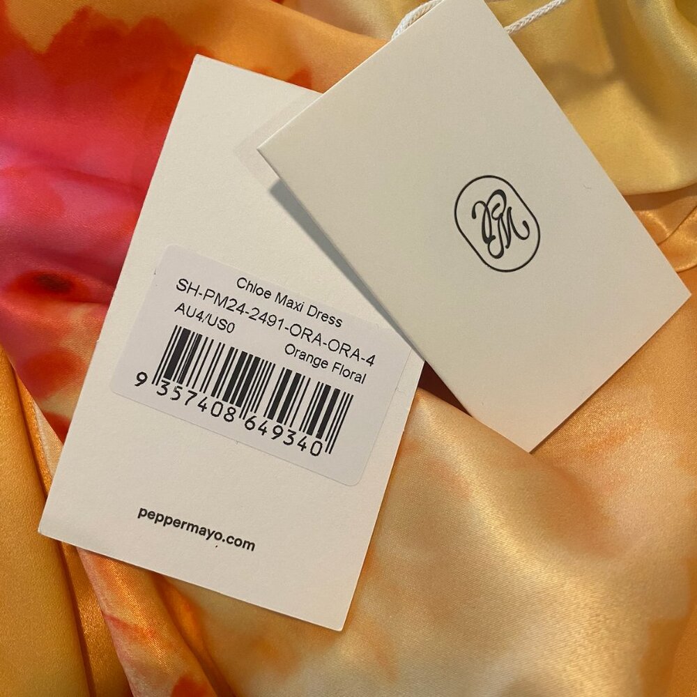 Peppermayo Chloe Maxi Dress - Orange Floral - Picture 5 of 6